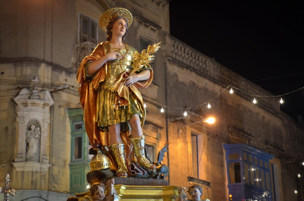 Celebrating the Festa of St. George in Qormi, Malta