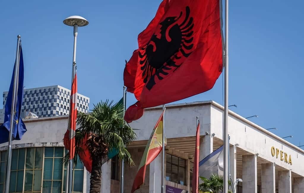 Tirana Opera House Flag
