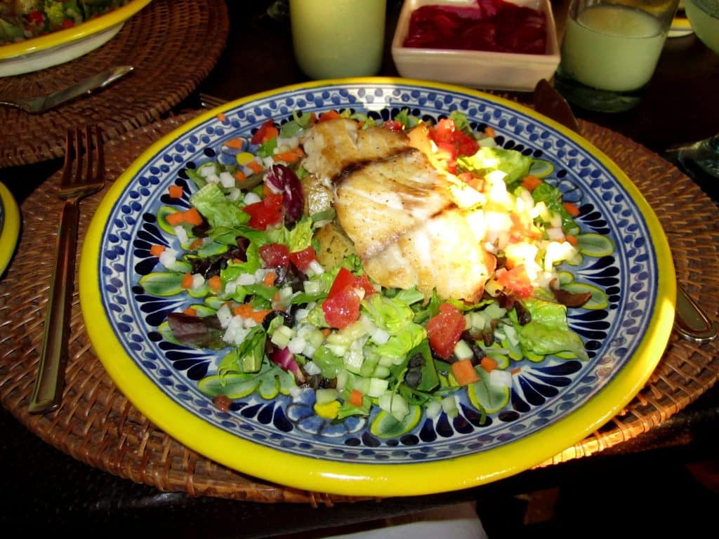 Red Snapper over Salad