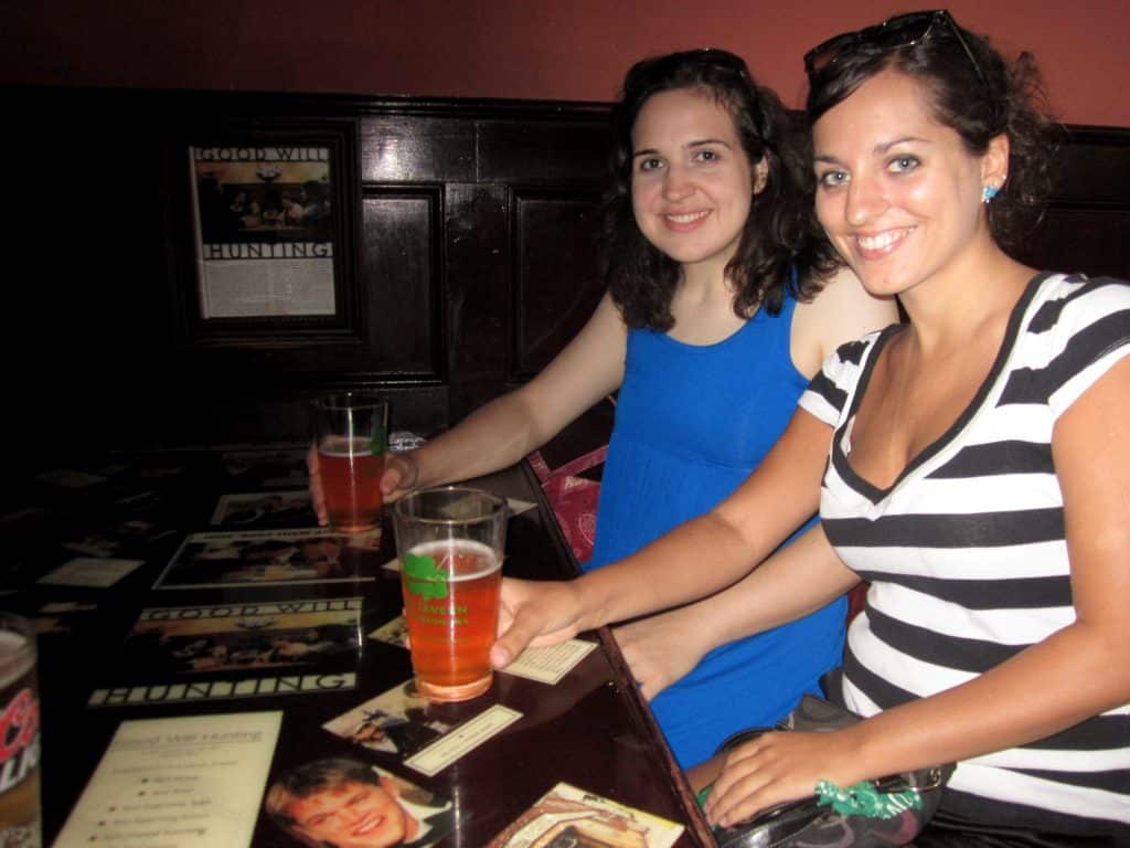 Lisa and Kate at the Good Will Hunting Bar