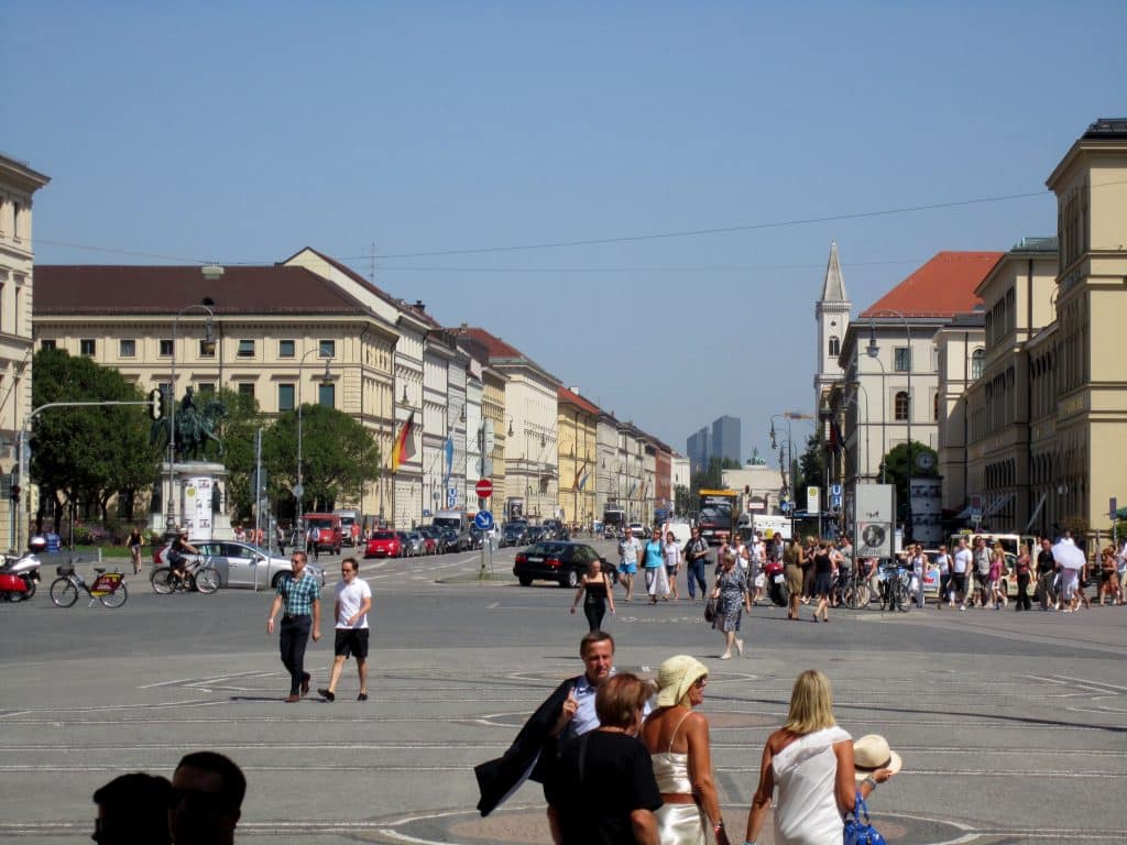 A big public square in Munich.