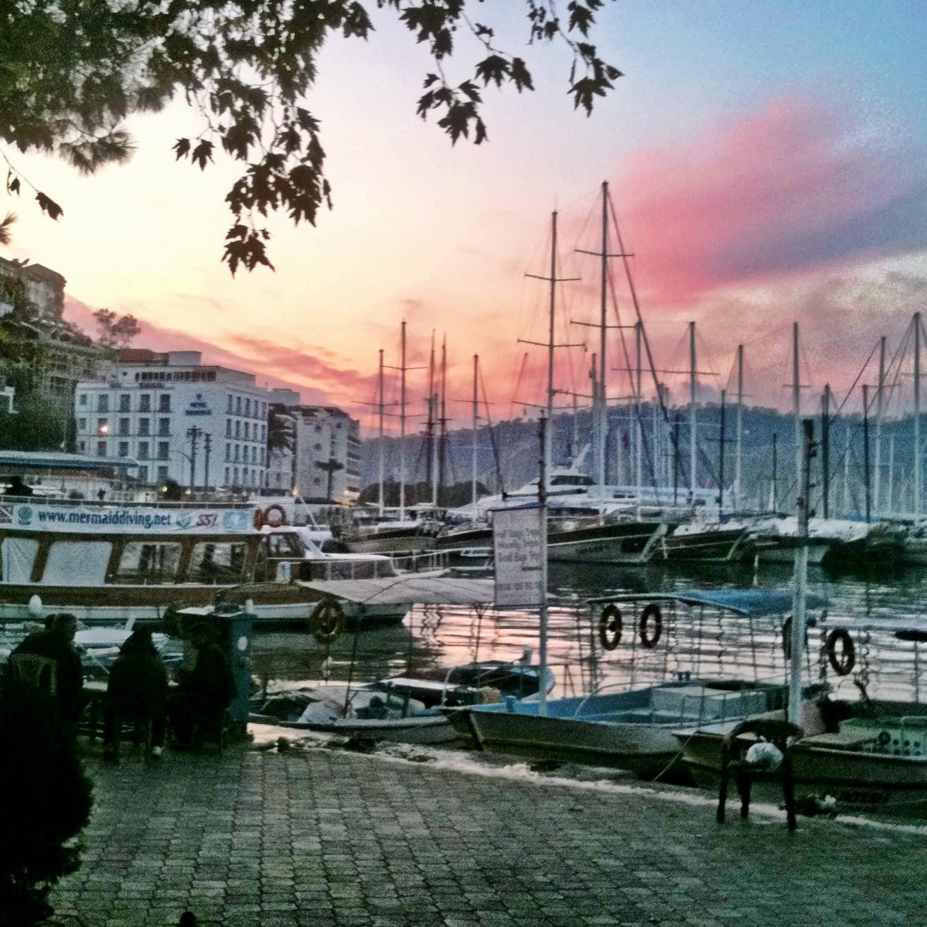 Marina with many boats.