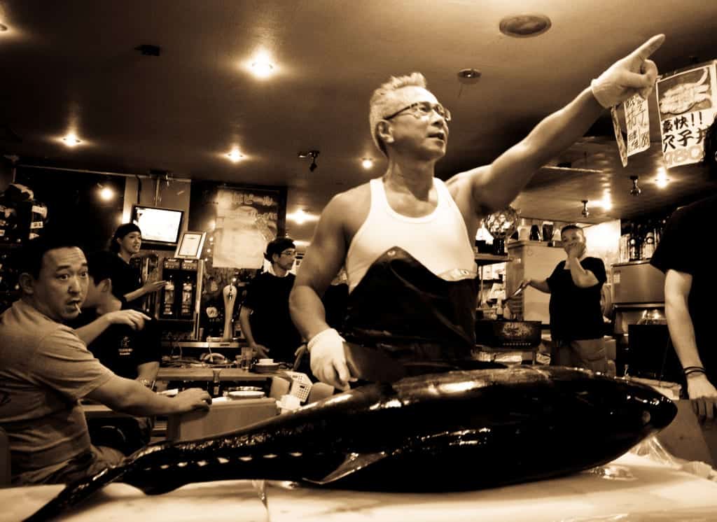 Japanese Muscle Man Fishmonger