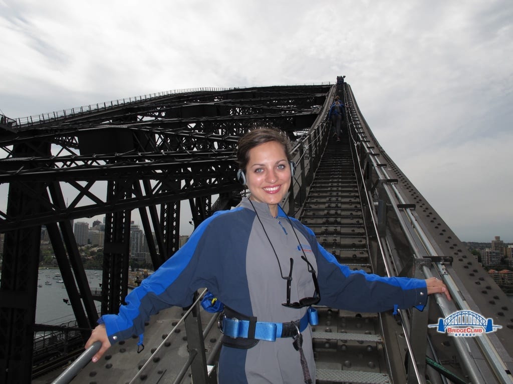 Kate on the Sydney Bridgeclimb