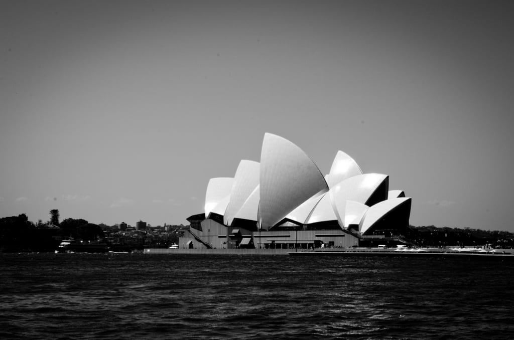 Sydney Opera House in Black and White