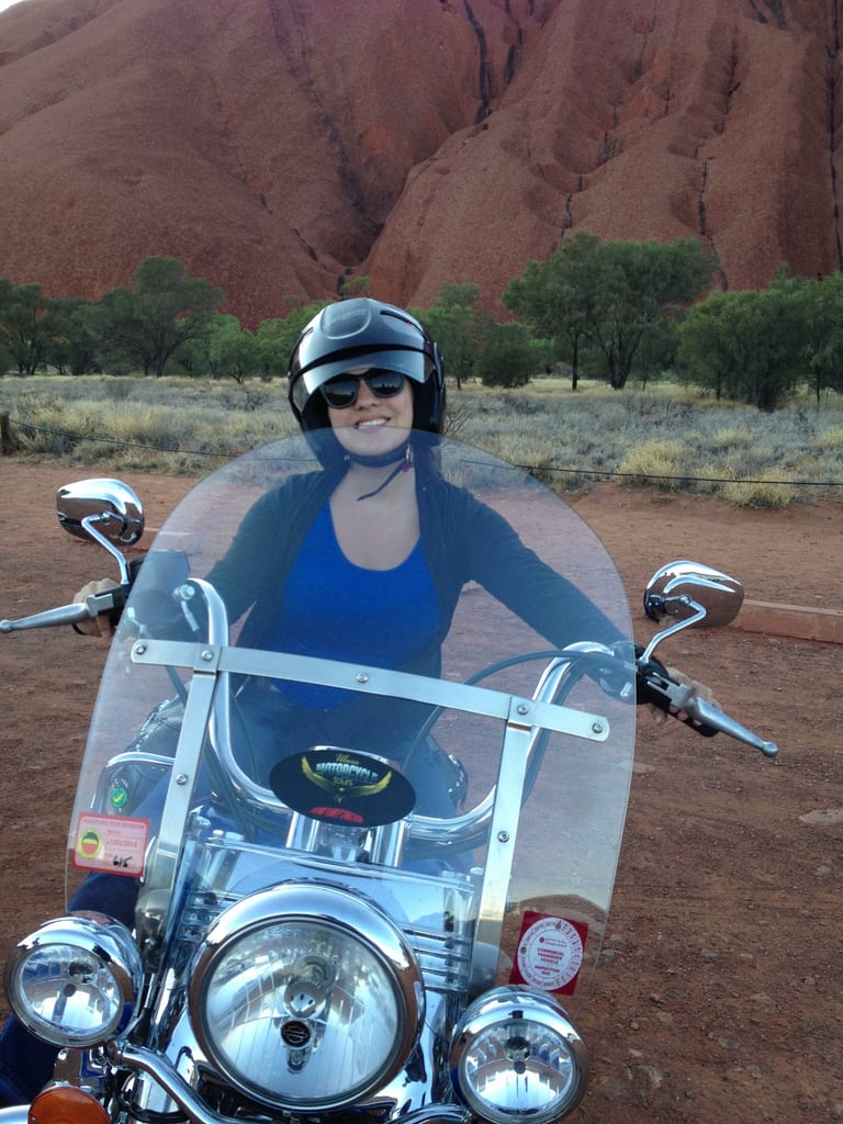 Kate on a Motorcycle