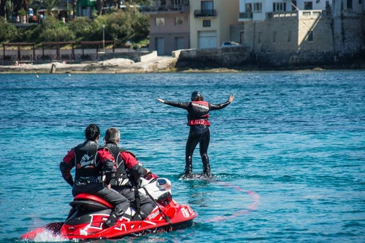 Kate Flyboarding in Malta