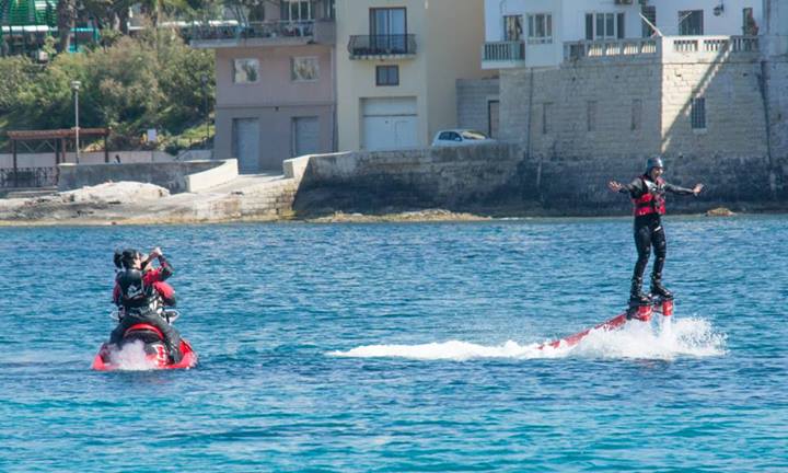 Kate Flyboarding in Malta