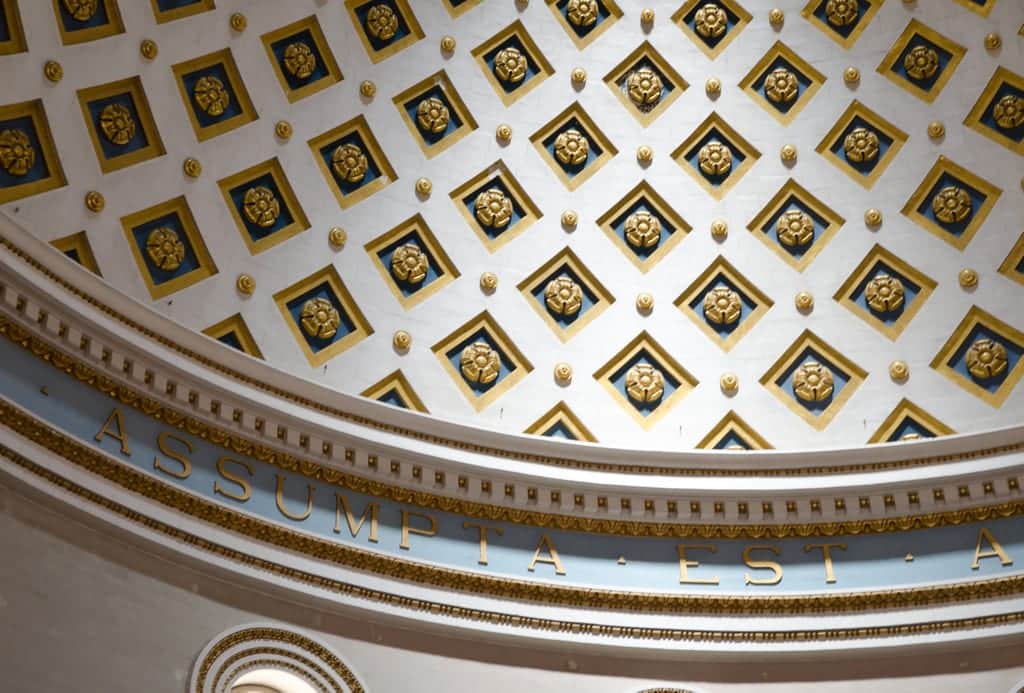 Close-up detail of Mosta Rotunda.