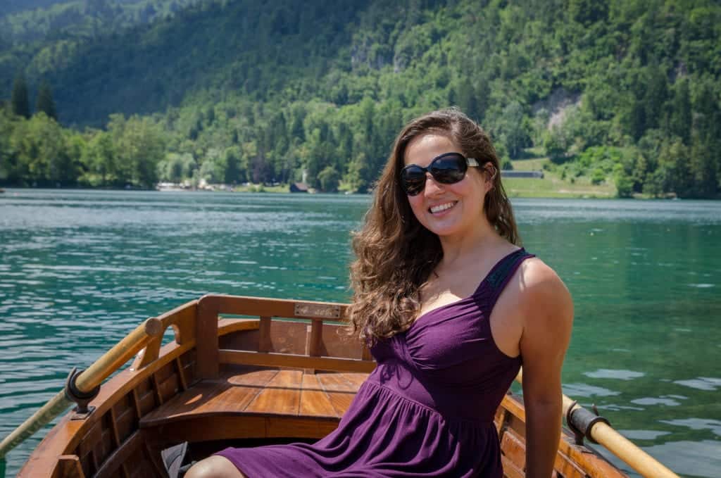 Kate on Lake Bled