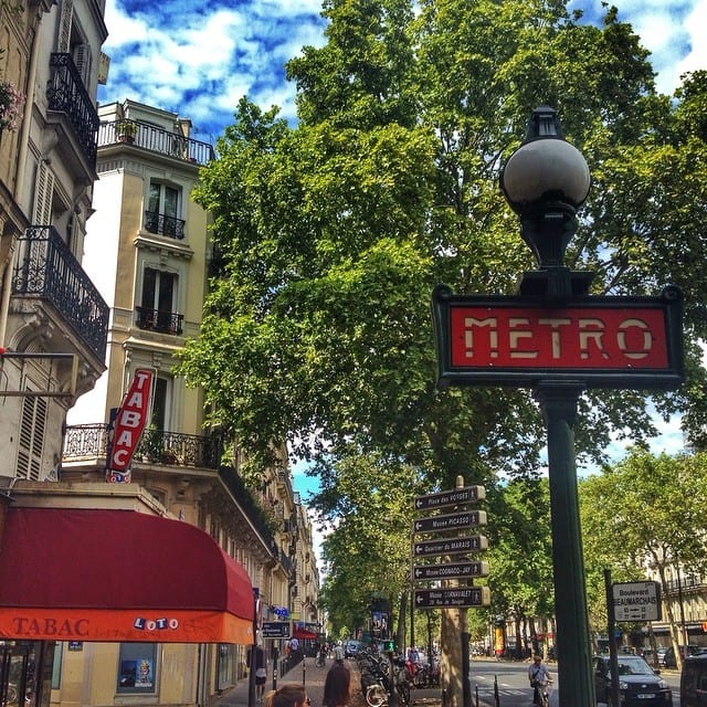 Paris Metro Sign