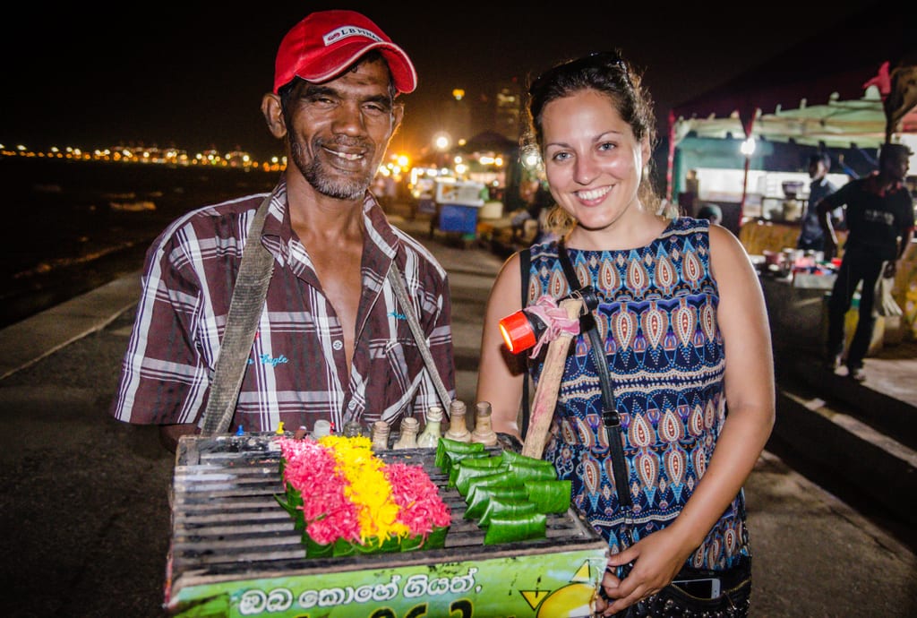 Kate and a Seller in Colombo