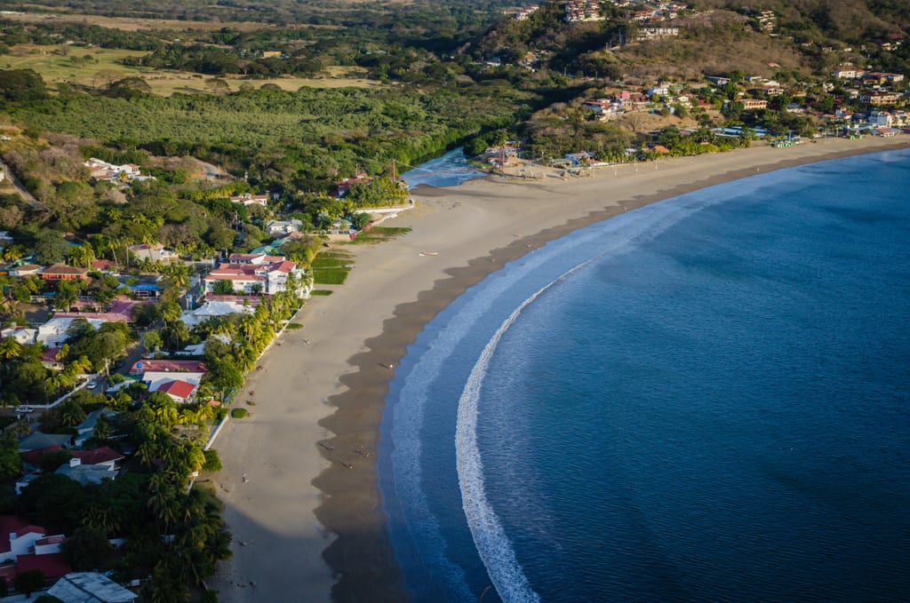 San Juan Del Sur beach at sunset