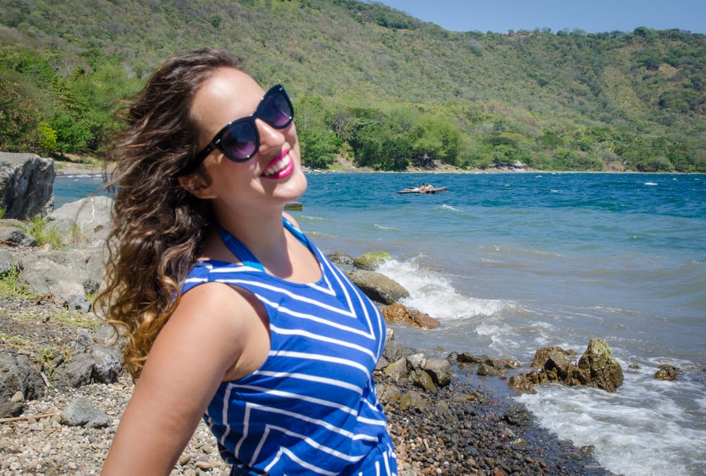 Kate at Laguna de Apoyo