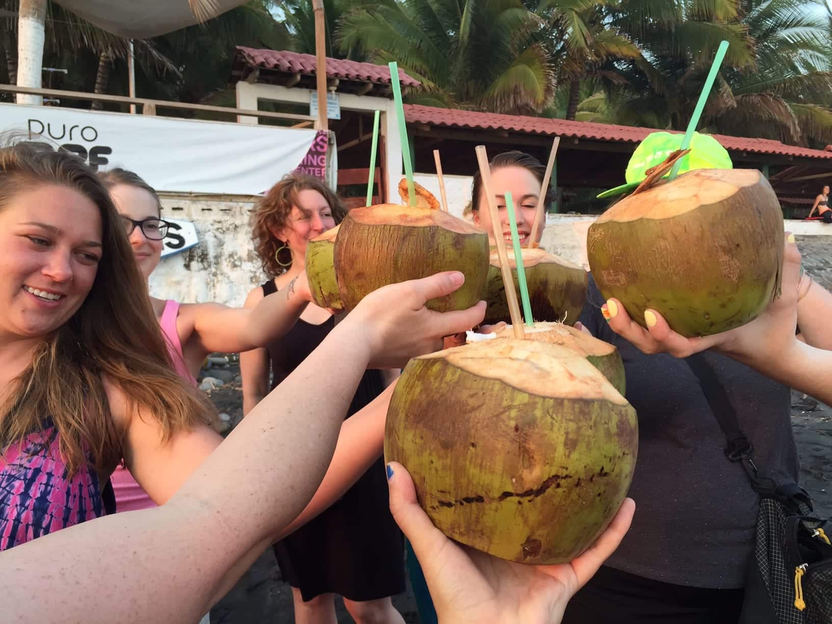 Coconuts in El Tunco