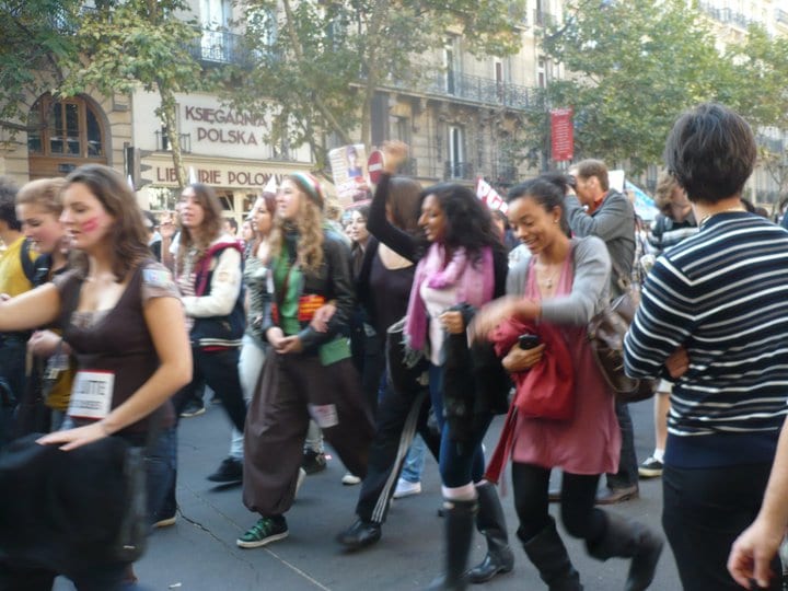 Maya Protesting in France