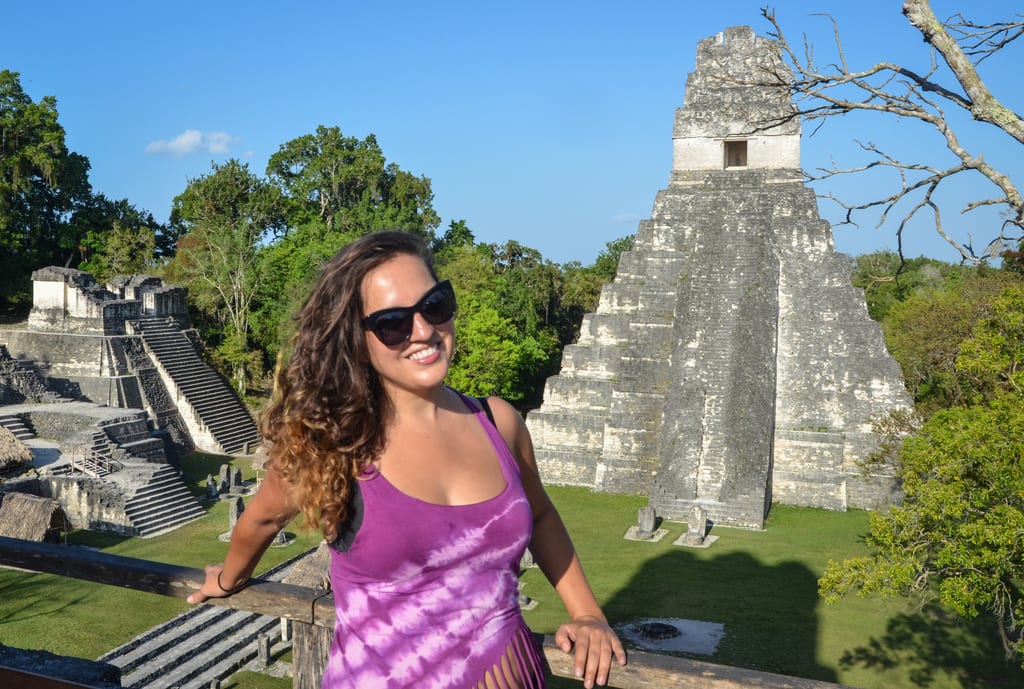 Kate at Tikal at Sunset
