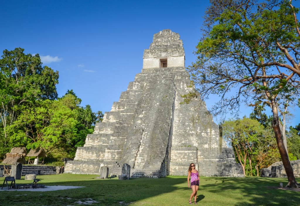 Kate at Tikal at Sunset