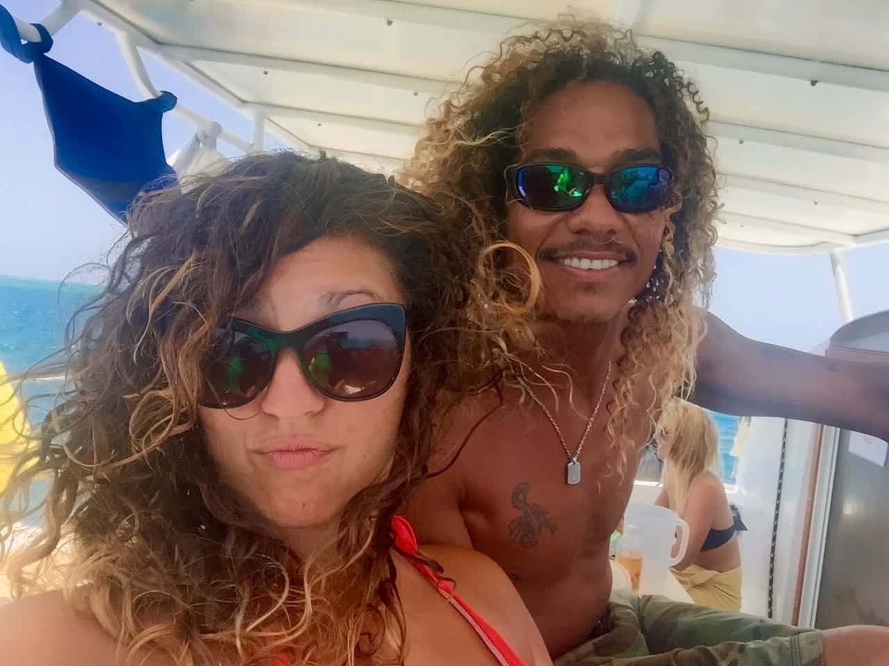 Kate and Kevin Sailing Belize
