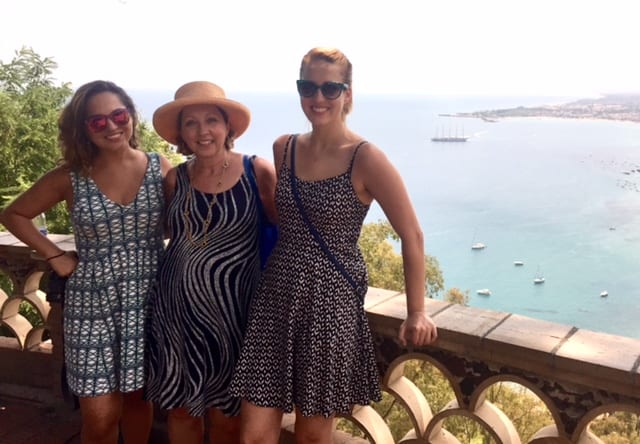 Kate, Mom and Sarah in Taormina