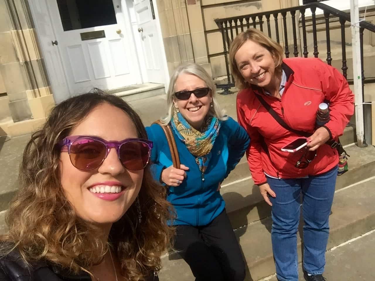 Kate, Sandra and Mom in Edinburgh