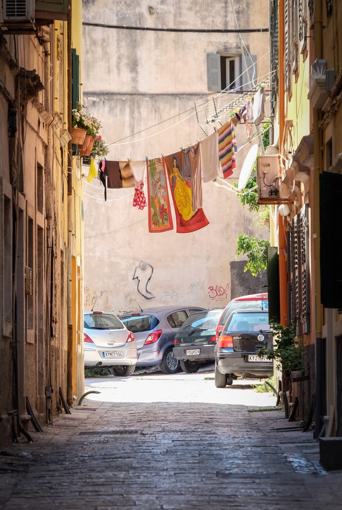 Laundry in Corfu, Greece