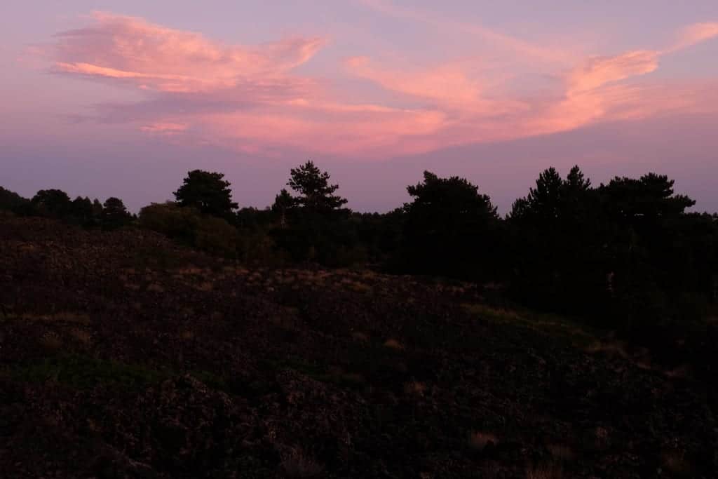 Mount Etna Sunset -- Before