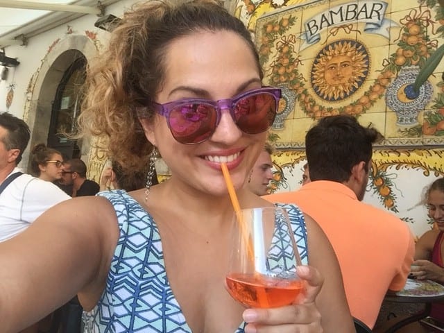 Kate in Taormina, Sicily