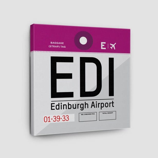 Airportag Edinburgh Canvas