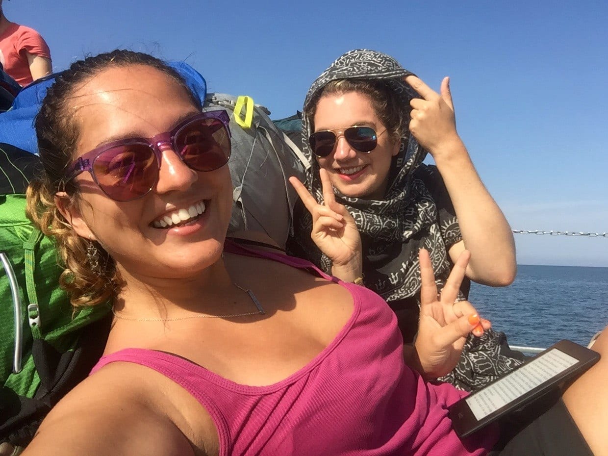 Kate and Brenna on the Ferry to Krabi