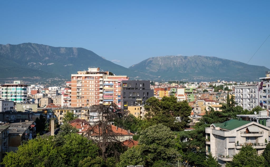 View from the Pyramid Tirana Albania