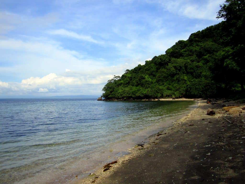 A calm tropical beach.