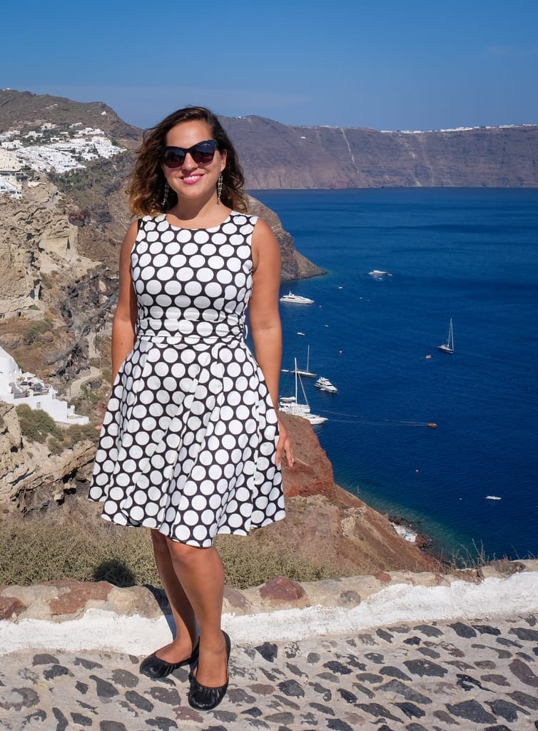 Kate in Santorini
