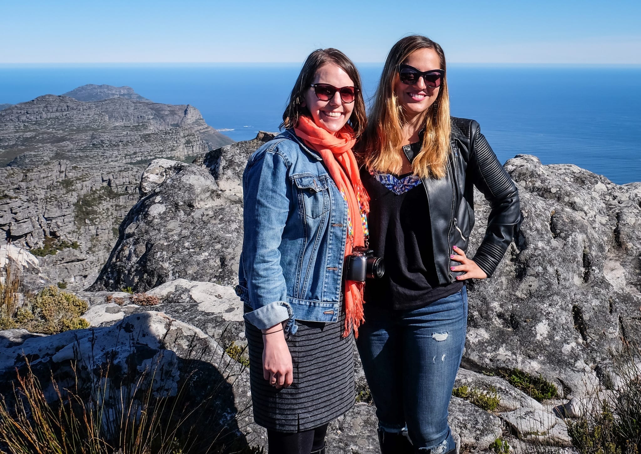 Beth and Kate on Table Mountain