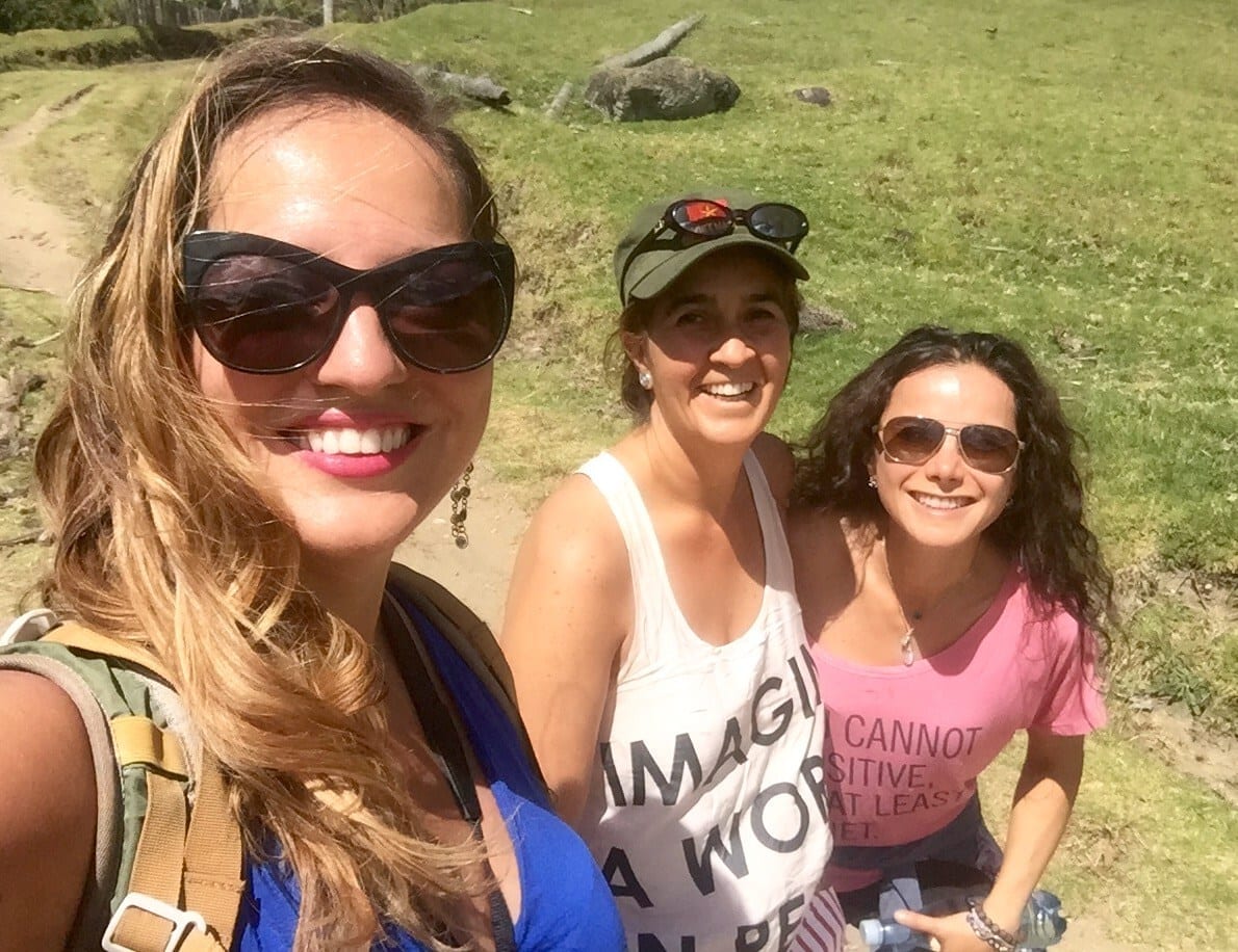 Kate, Adriana and Joanna in the Valle del Cocora