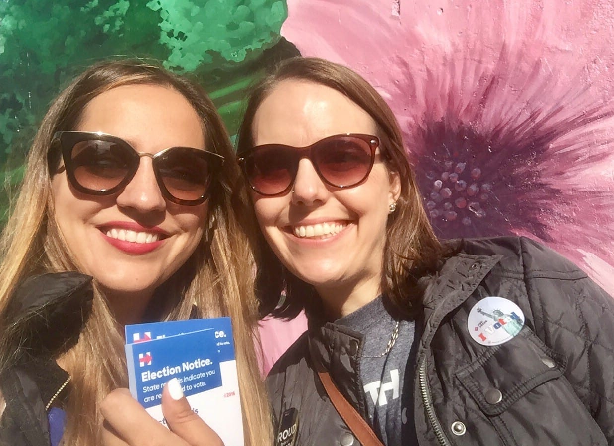 Kate and Beth Canvasing in Allentown