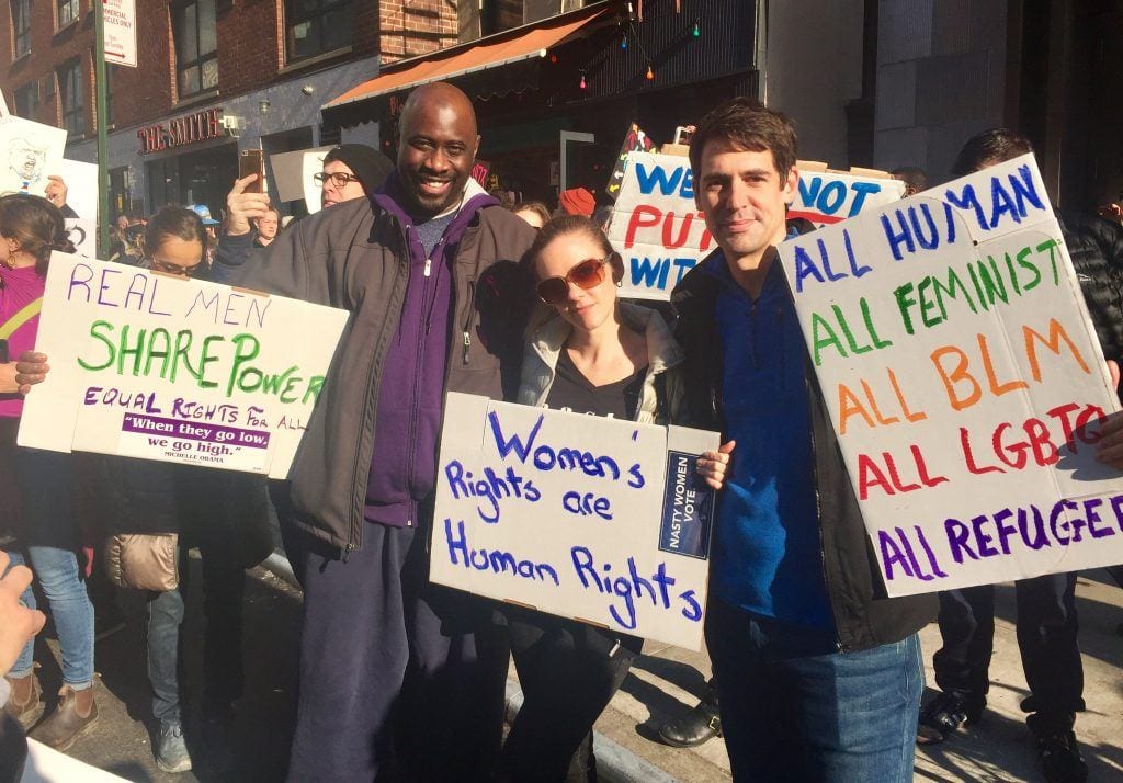 Protestors at the Women's March in NYC