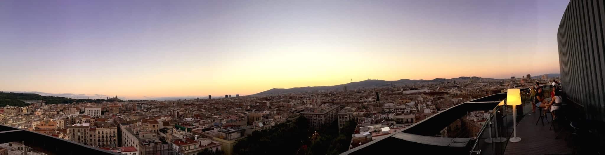 The skyline from the Barcelo Raval