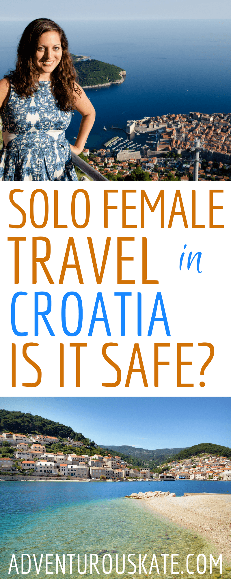 Solo Female Travel in Croatia Graphic