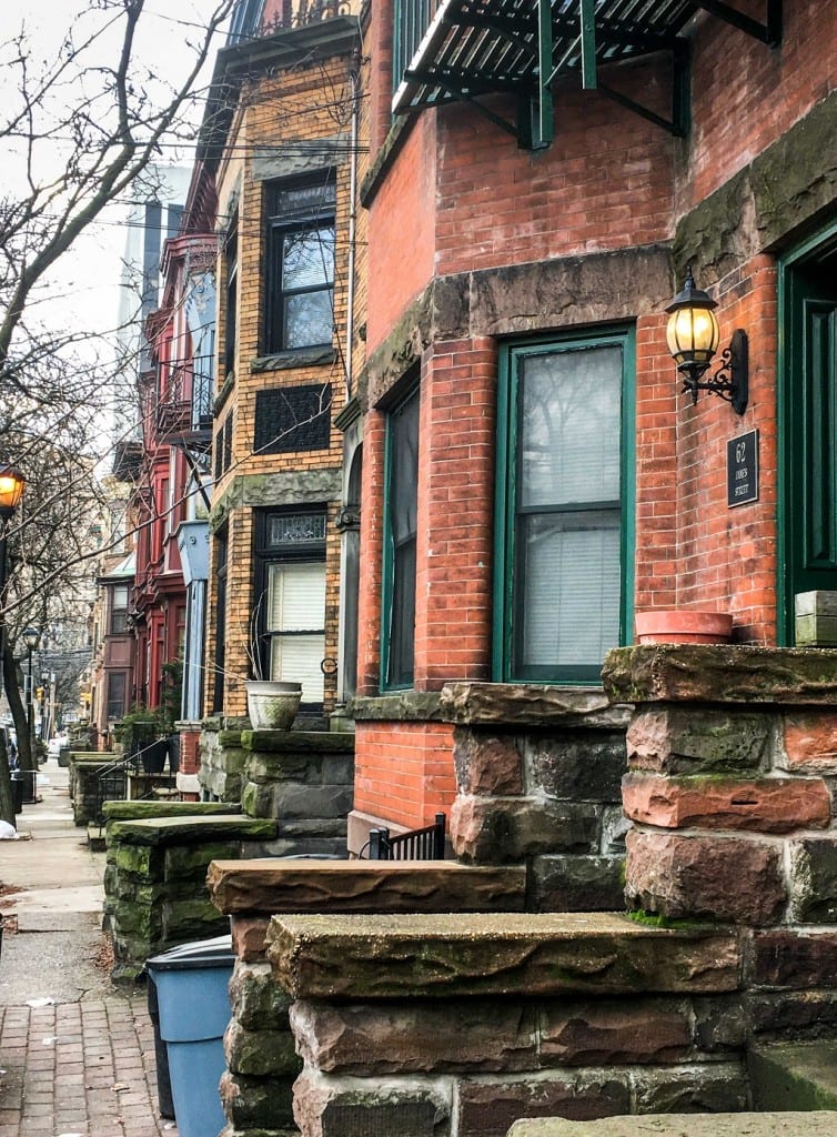 Beautiful brownstones in Newark, New Jersey.