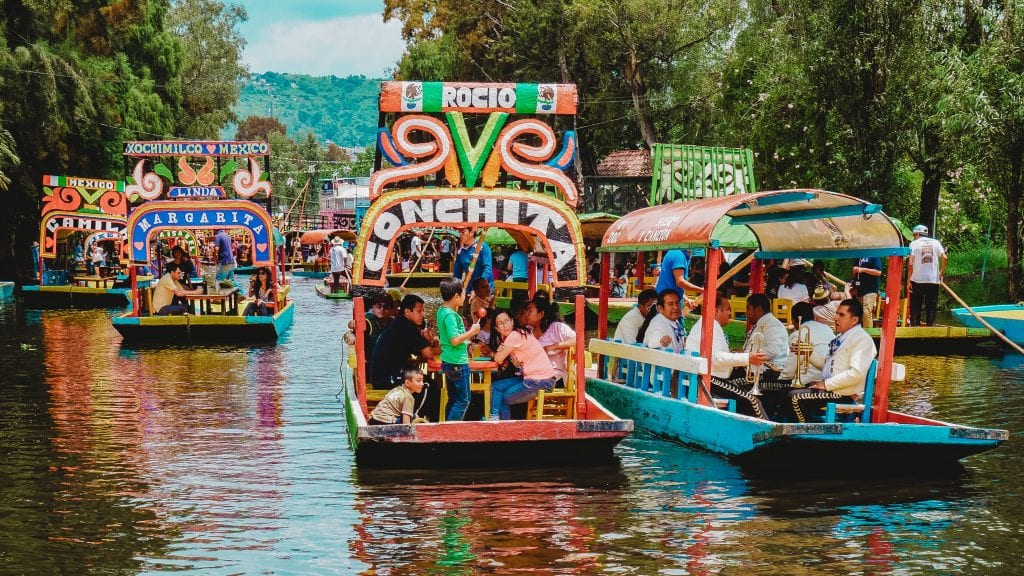 party boats in Xochimilco