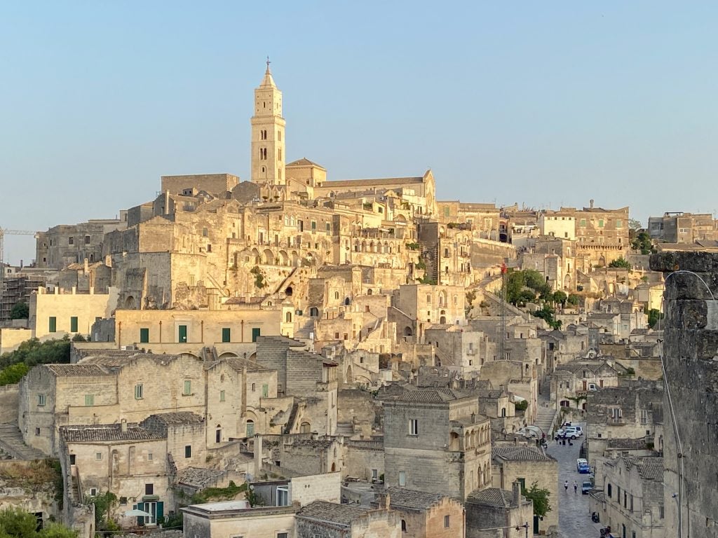 Aerial view overlooking Sassi di Matera