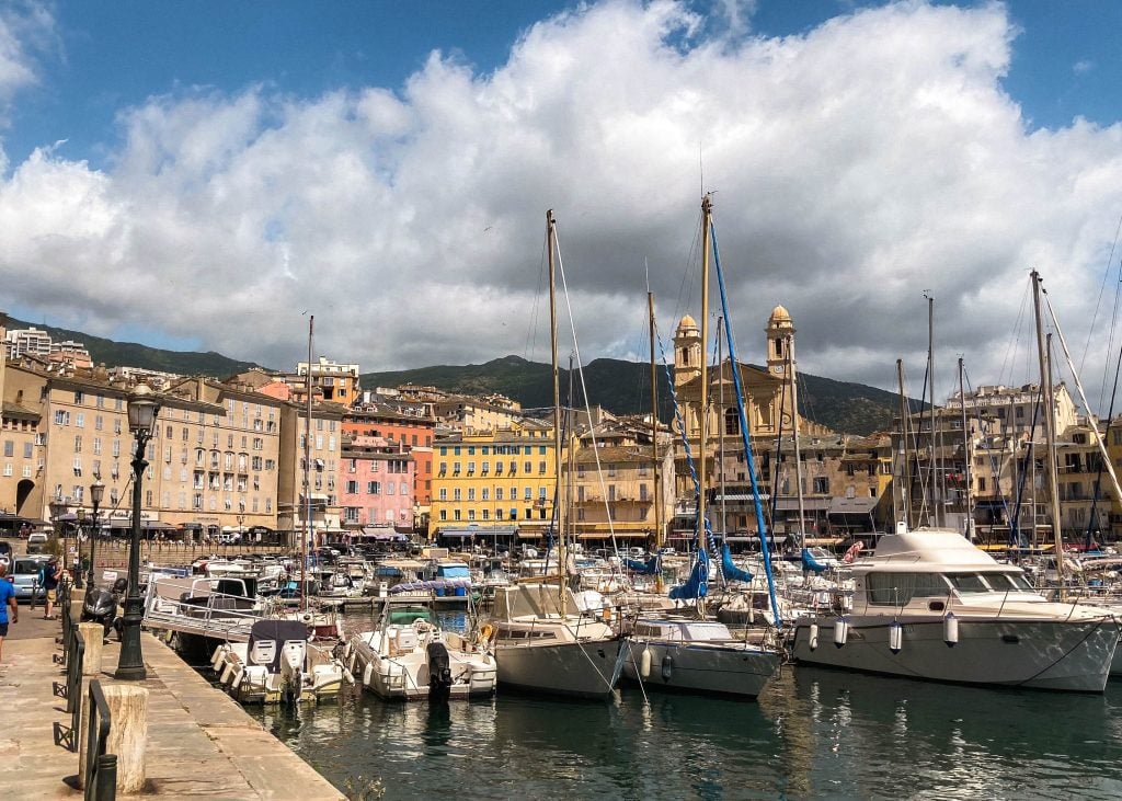 Boats in the Bastia port on Corsica