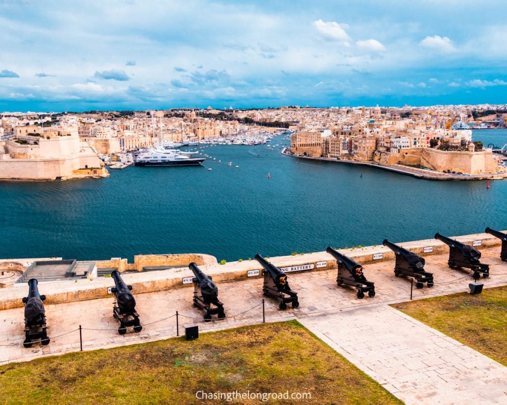 Aerial view of the bay in Malta