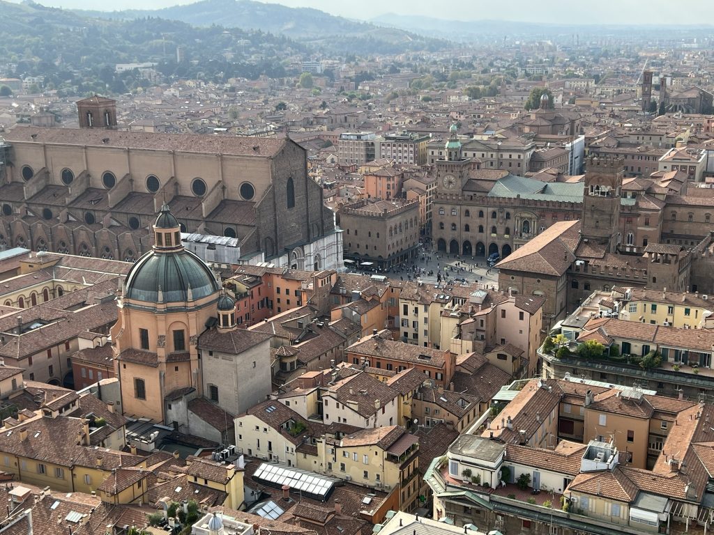 Aerial view of bologna italy