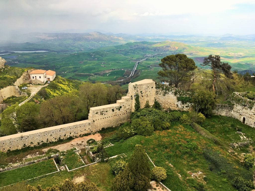 The view from Torre Pisana in Enna, one of the best places to visit in Italy