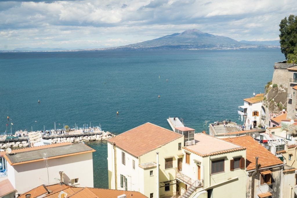 View of Mount Vesuvius from Sorrento