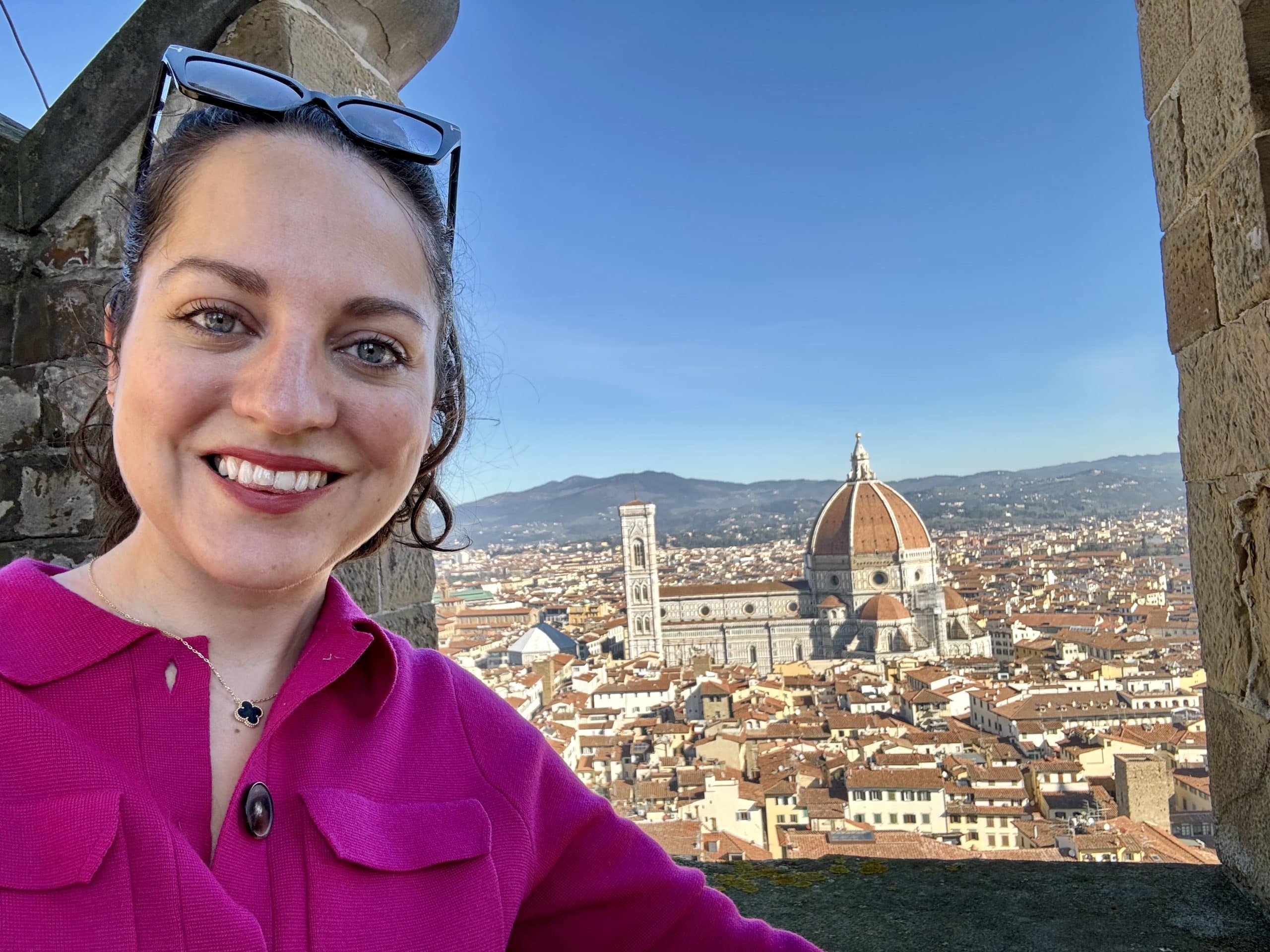 Kate at the Palazzo Vecchio Things to Do in Florence Italy scaled