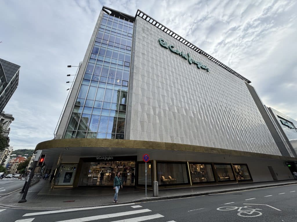 An enormous El Corte Ingles department store.
